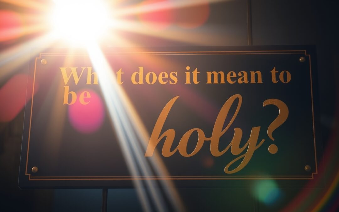 Holiness Matters to God